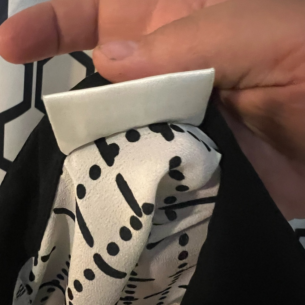 Black and White Long Sleeve Graphic Button Down Shirt - Picture 9 of 11